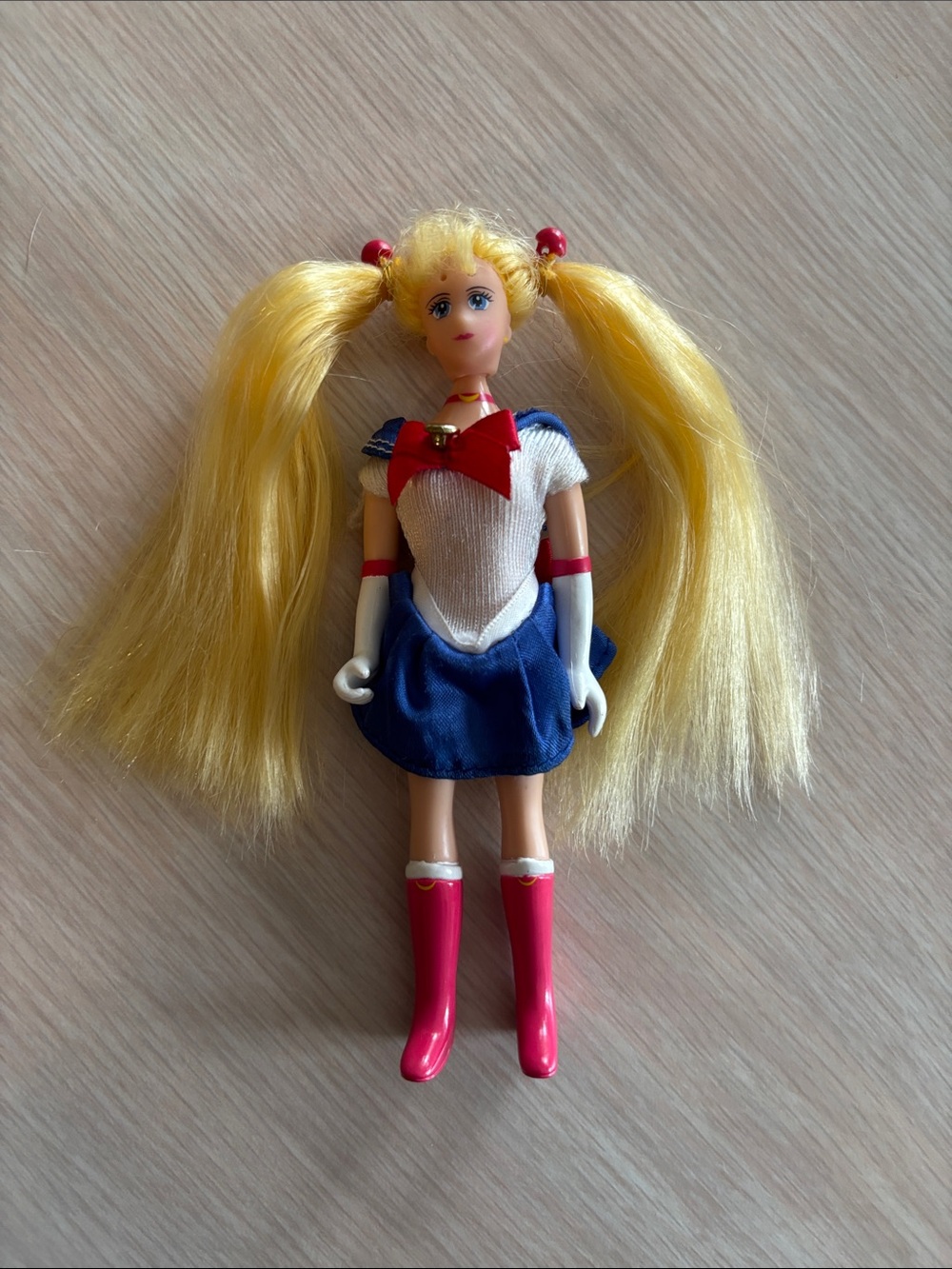 Sailor moon Doll with Red Boots and Blue Skirt